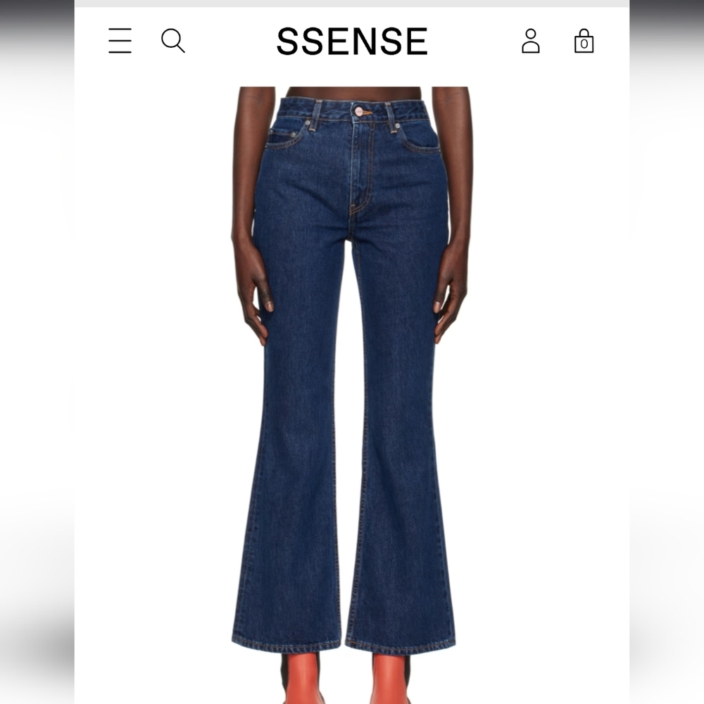 Ganni Indigo Wide Leg Jeans